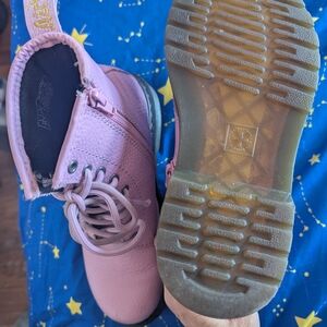 Dr. Martens Kids Pink Lace-Up Boots